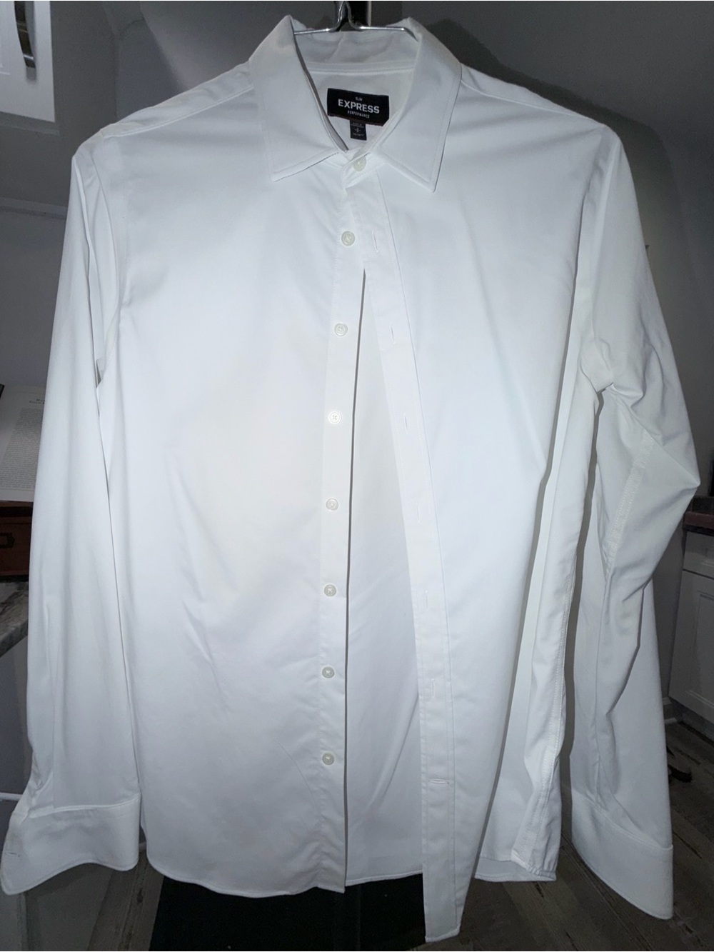 Express Men’s White Dress Shirt - Point Collar